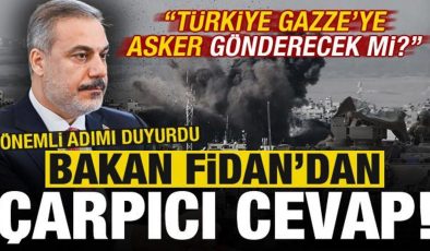 ‘Türkiye Gazze’ye asker gönderecek mi?’ sorusuna Hakan Fidan’dan dikkat çeken cevap!