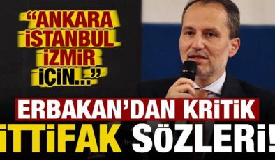Son dakika: Fatih Erbakan’dan ittifak açıklaması: Ankara, İstanbul ve İzmir için….