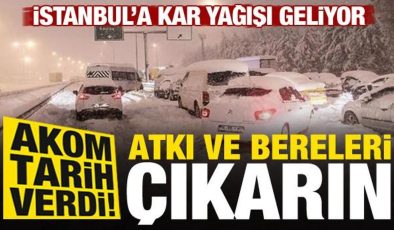 AKOM ve Meteoroloji tarih verdi! Atkı ve bereleri çıkarın, İstanbul’a kar geliyor