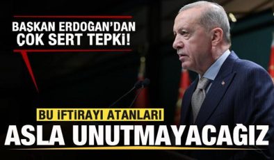 Başkan Erdoğan’dan sert tepki: Bu iftirayı atanları asla ve asla unutmayacağız