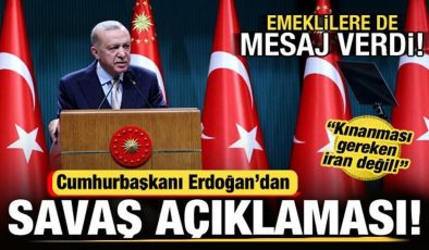 Erdoğan’dan İran açıklaması: Kınanması gereken İran değil! Emeklilere de seslendi!